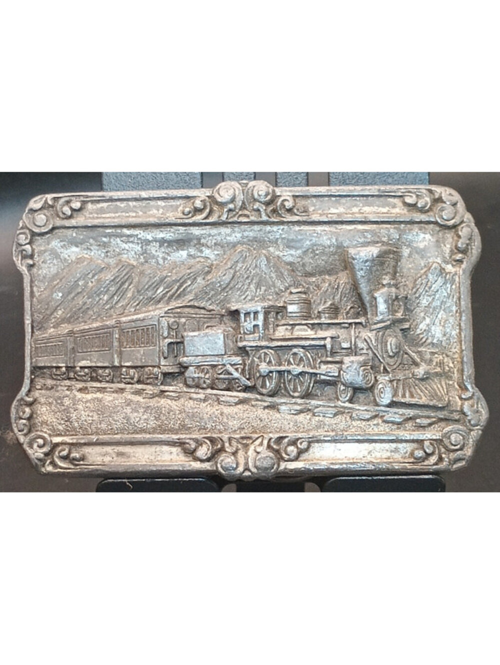 Train Locomotive Vintage Belt Buckle - Siskiyou Buckle Co. 1984